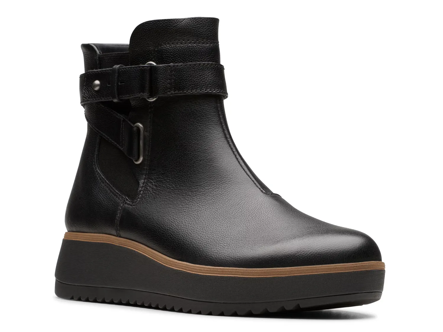 

Ботильоны Zylah Faye Wedge Bootie Clarks, черный