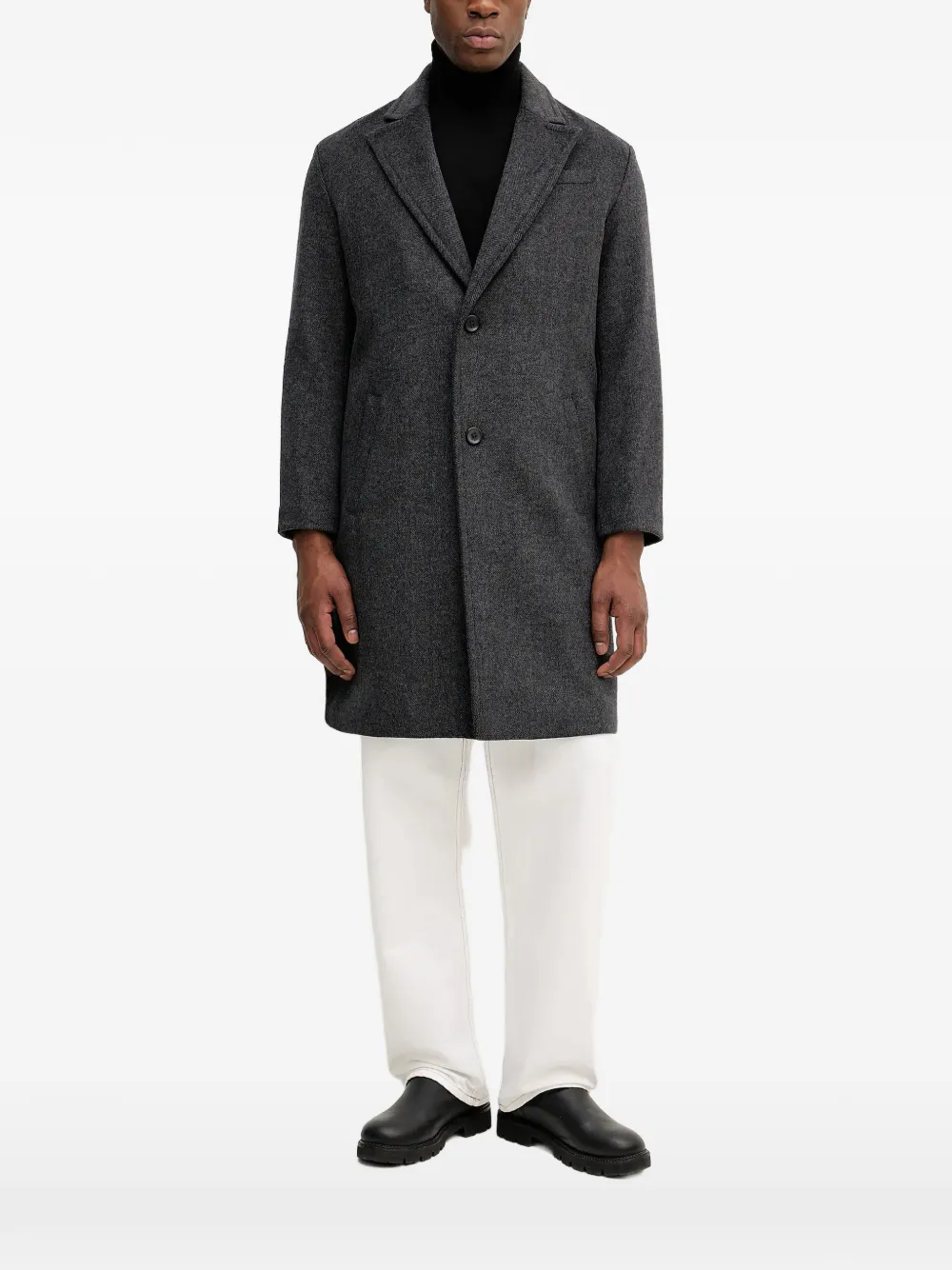 

Однобортное пальто Guess Usa, серый