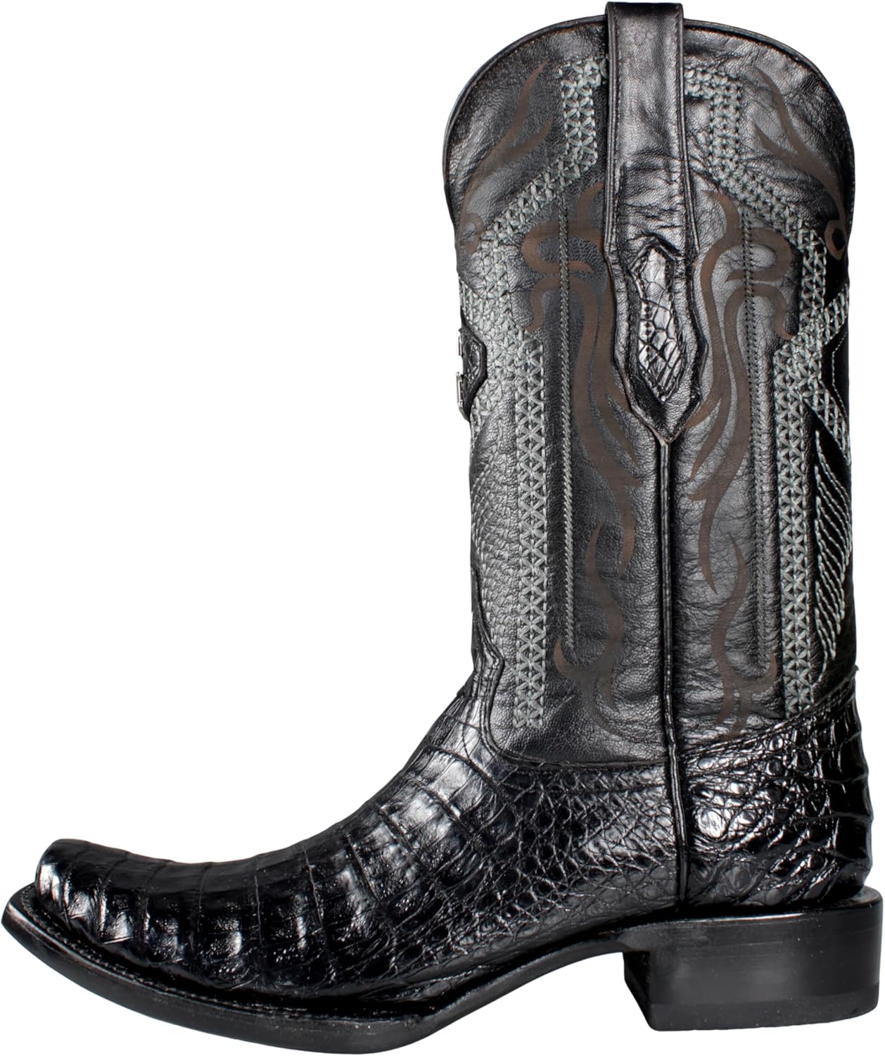 Ковбойские сапоги El General Authentic из кожи каймана, модель Nape Western 137 Generic, черный — фото 2