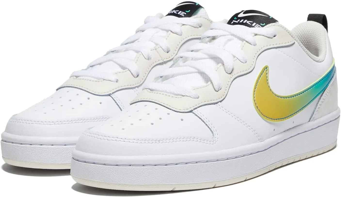 Кроссовки Nike Boys' Court Borough Low 2 (PSV) для мальчиков, белый/мультиколор — фото 4