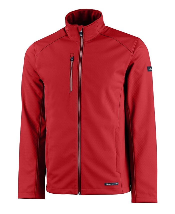 

Мужская куртка Evoke Eco Softshell из переработанного материала с полной молнией Cutter & Buck, красный
