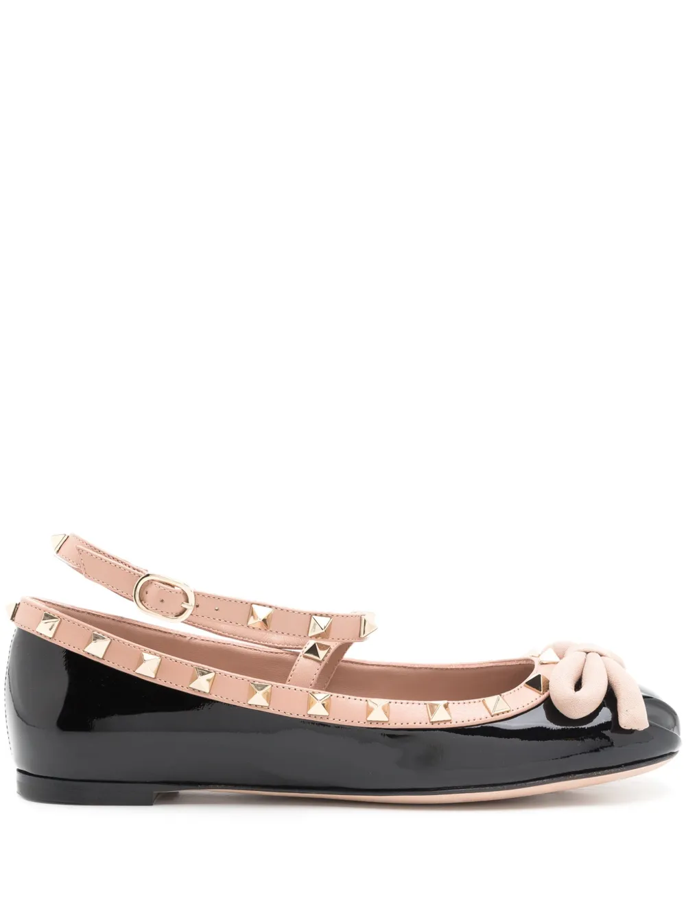 Балетки Rockstud с бантом VALENTINO GARAVANI, черный
