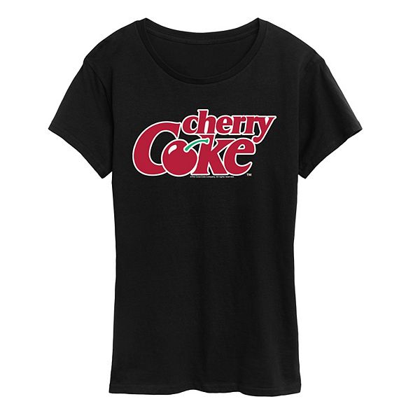 

Футболка с принтом Women's cherry coke logo Licensed Character, Black, Черный, Футболка с принтом Women's cherry coke logo Licensed Character, Black