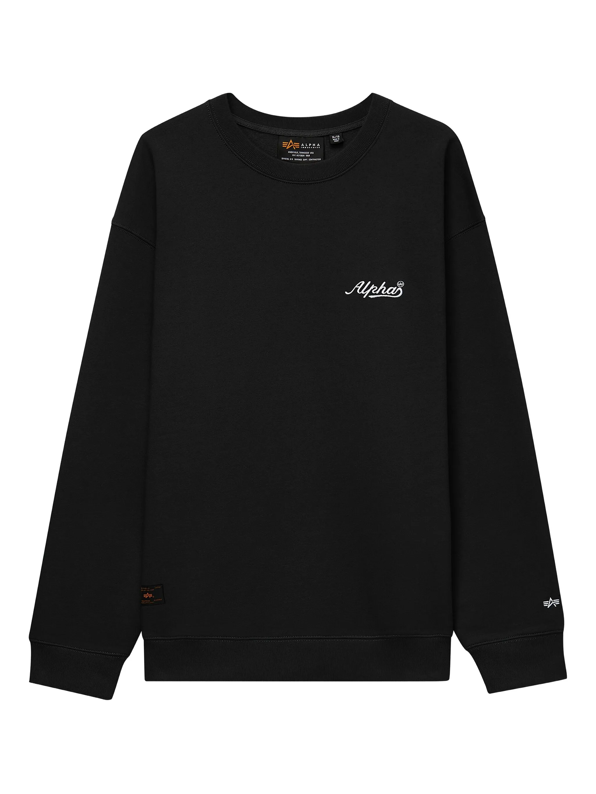 

Толстовка с круглым вырезом и принтом Alpha Industries, черный