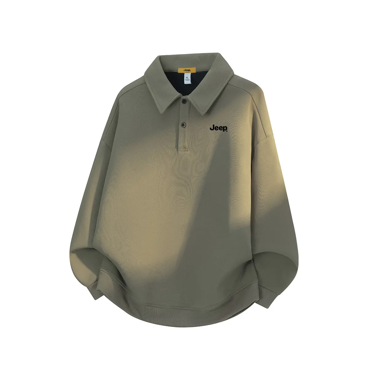 

Свитшот Unisex Polo Collar Moderate Regular Jeep, pea зеленый