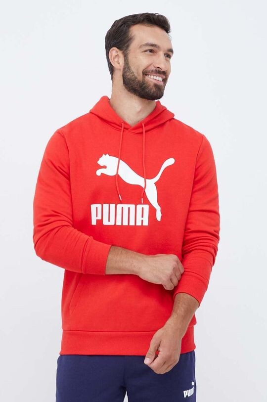 

Хлопковая толстовка Puma, красный