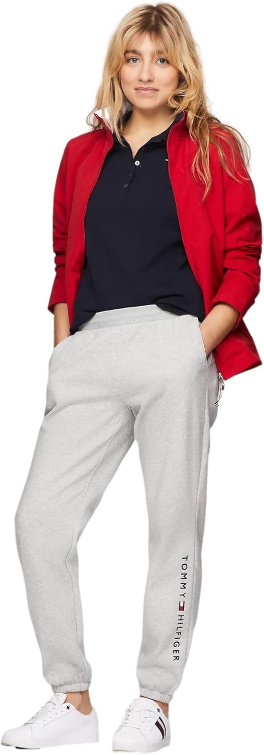 

Женские зауженные флисовые спортивные брюки-джоггеры Tommy Hilfiger, Smoke Grey Heather.