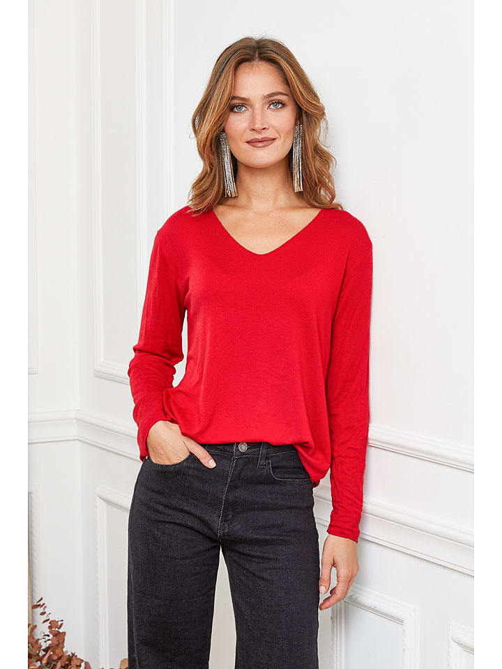 

Joséfine Шерстяной свитер "Аби" красного цвета