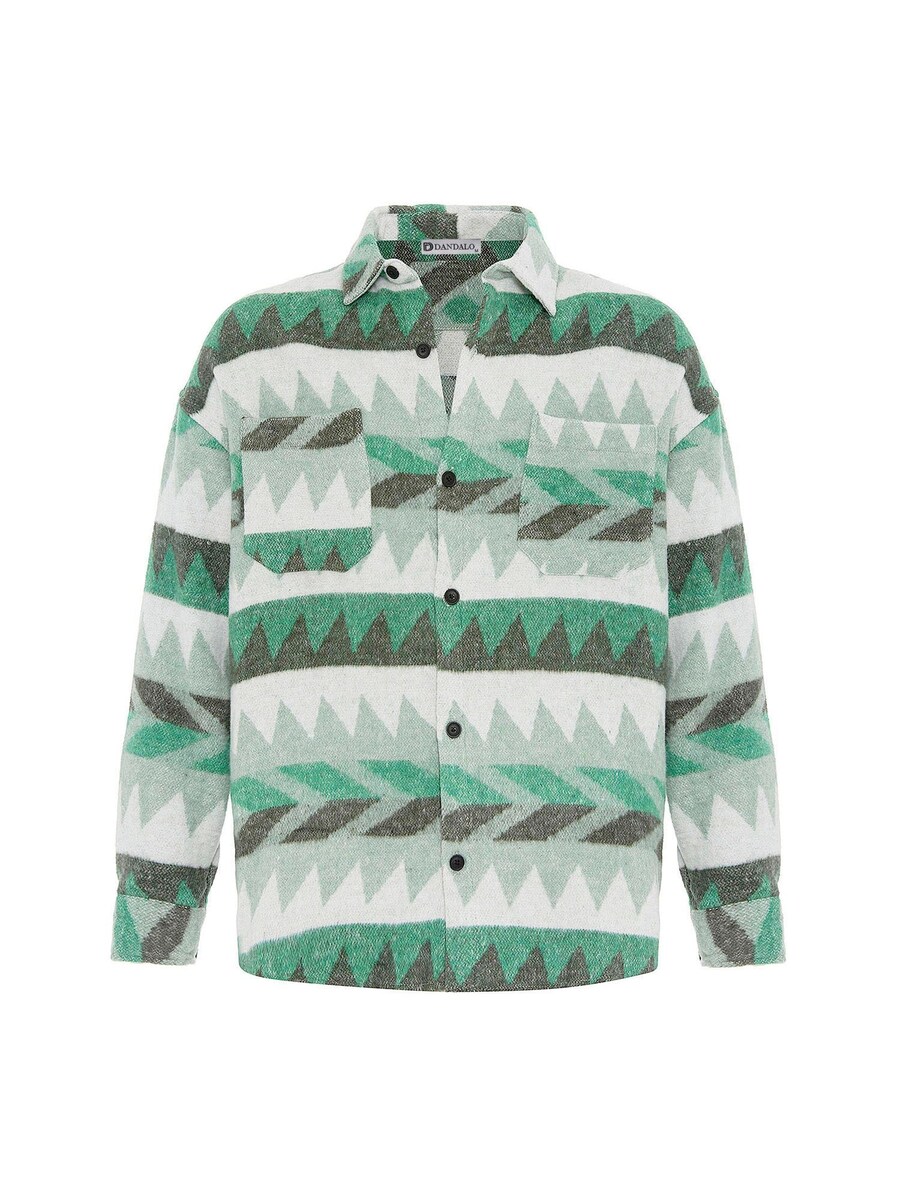 

Рубашка обычного кроя на пуговицах Dandalo Rodrigo, цвет Green/Olive/Mint