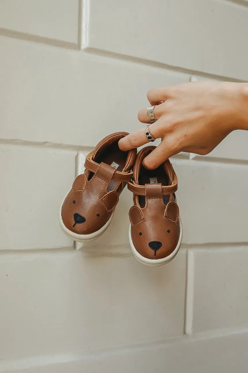 

Детские кожаные получешки Zazo Classic Shoes Bear Donsje, коричневый