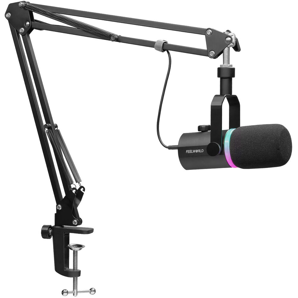 

Динамический кардиоидный микрофон FeelWorld PM1-AS с разъемами XLR/USB и штативом