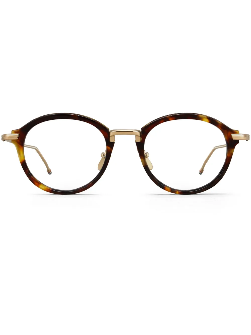 

Очки в круглой оправе черепаховой расцветки Thom Browne Eyewear, коричневый