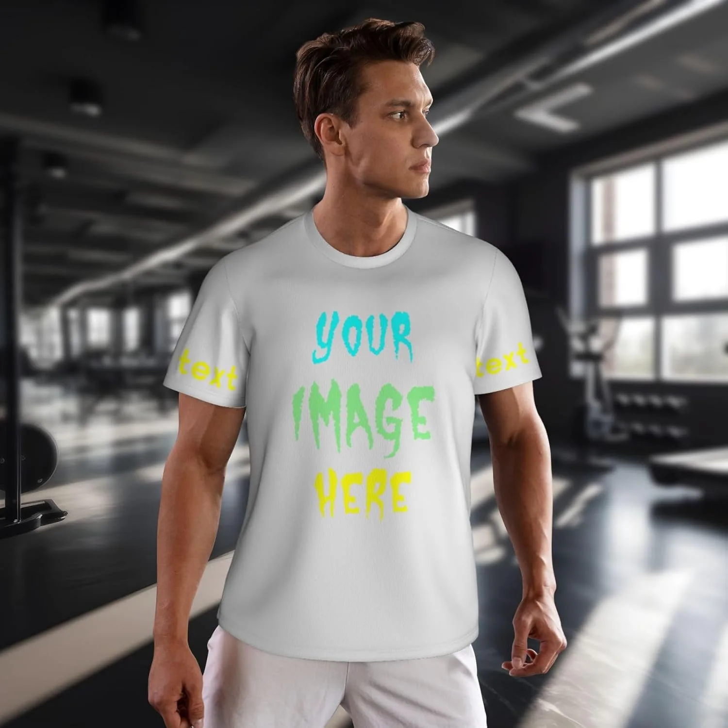Футболка Custom для мужчин с фото и текстом — фото 4