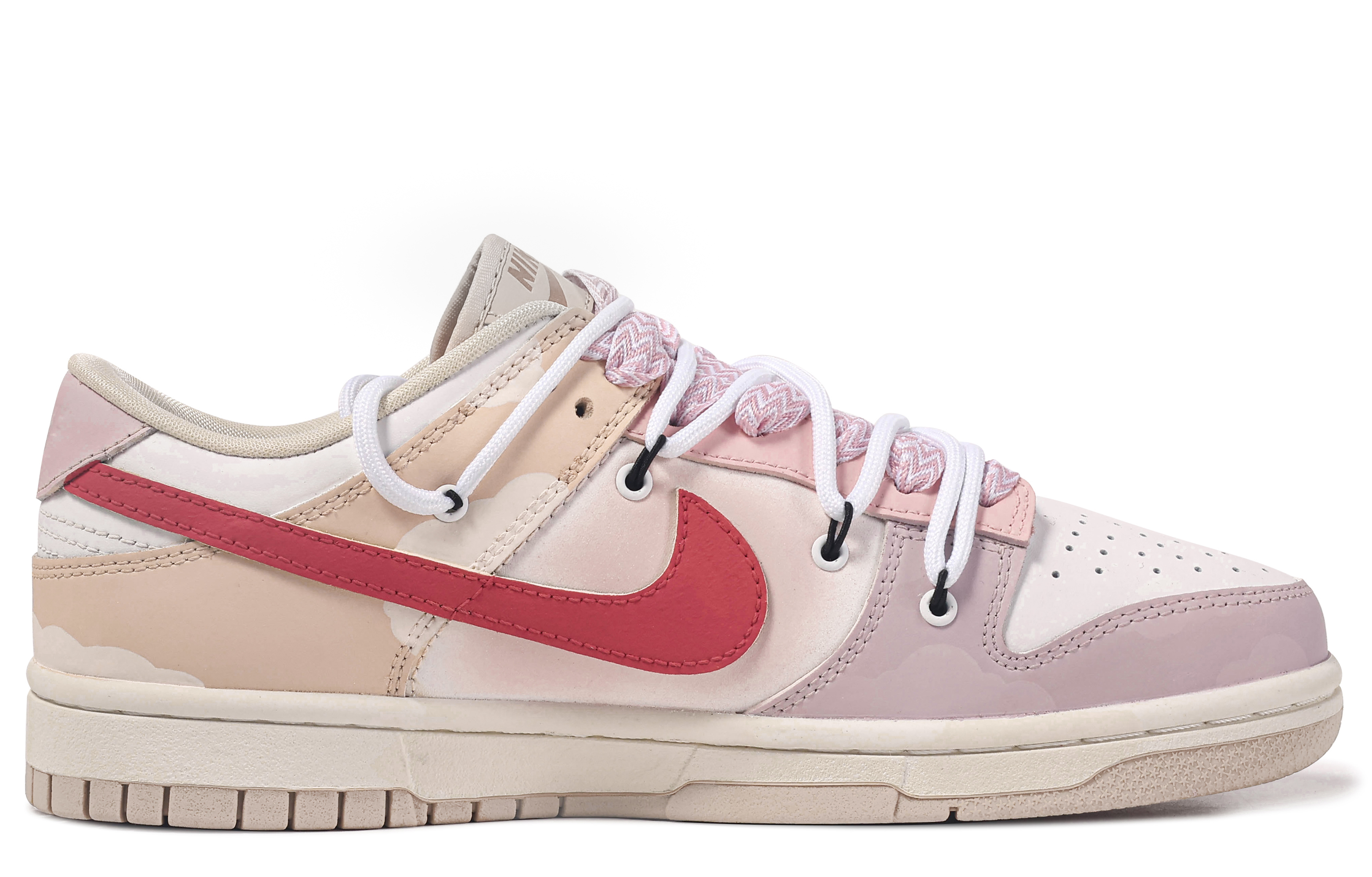 

Кроссовки Nike Dunk Skateboard Shoes Women's Low-Top Pink/White, розовый