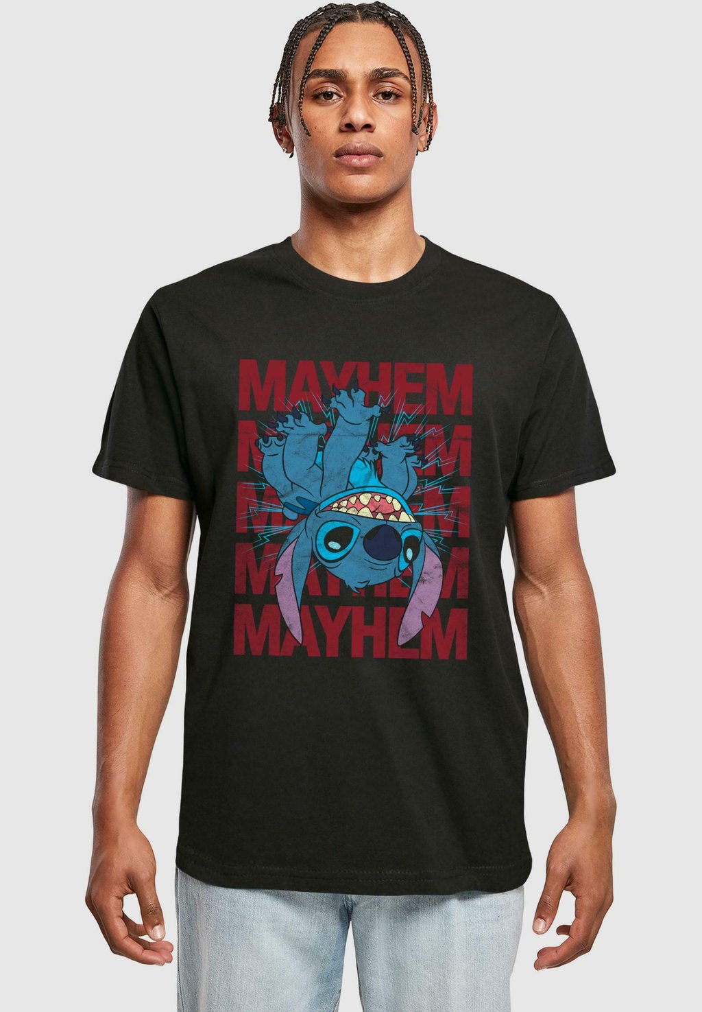 

Футболка с принтом LILO STITCH MAYHEM Merchcode, черный
