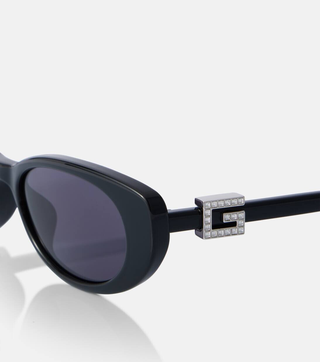 Солнцезащитные очки «кошачий глаз» с декором Gucci, цвет black-black-grey — фото 2