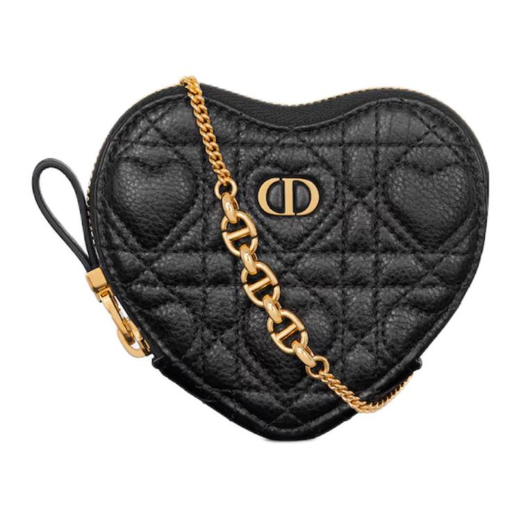 

Сердечко из телячьей кожи DIOR, Сумка через плечо, Клатч, Женская черная