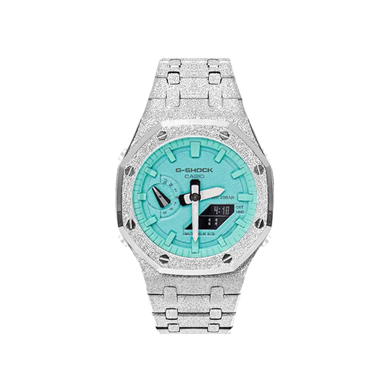 

Часы Casio G-Shock Analog-Digital 2100 Series, арт. GA-2100-1A, морозный серебристый