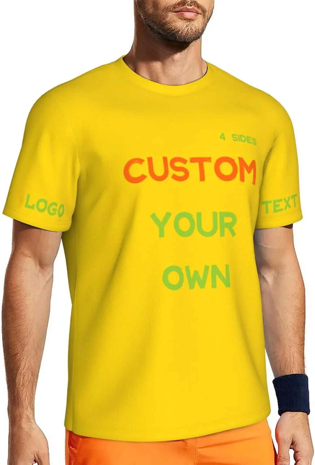 Футболка Custom с принтом на 4 сторонах для мужчин — фото 2