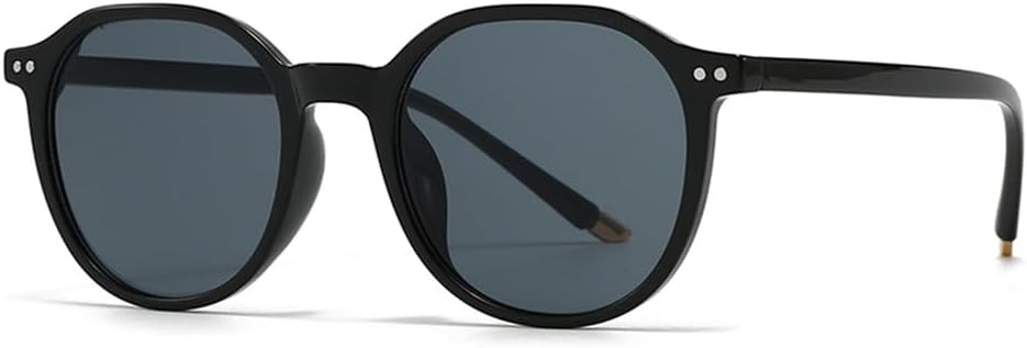 

Круглые солнцезащитные очки UV400 с плавным изменением цвета, в стиле панк, с заклепками, для активного отдыха, езды на мотоцикле и вождения, для мужчин и женщин UYPTK, Black