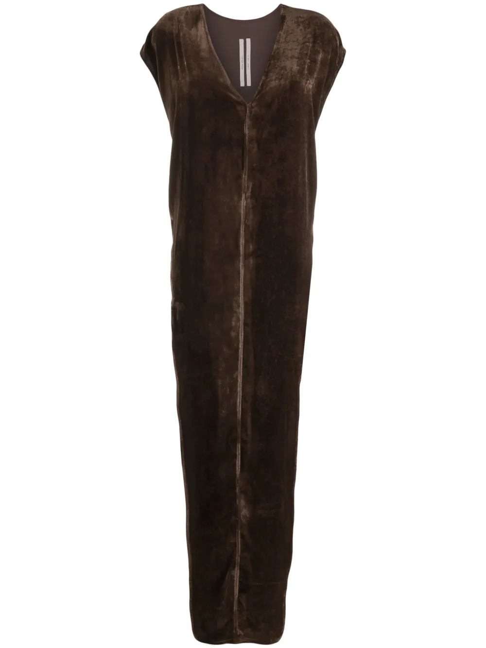 

Бархатное платье Luxor Arrowhead Rick Owens, коричневый