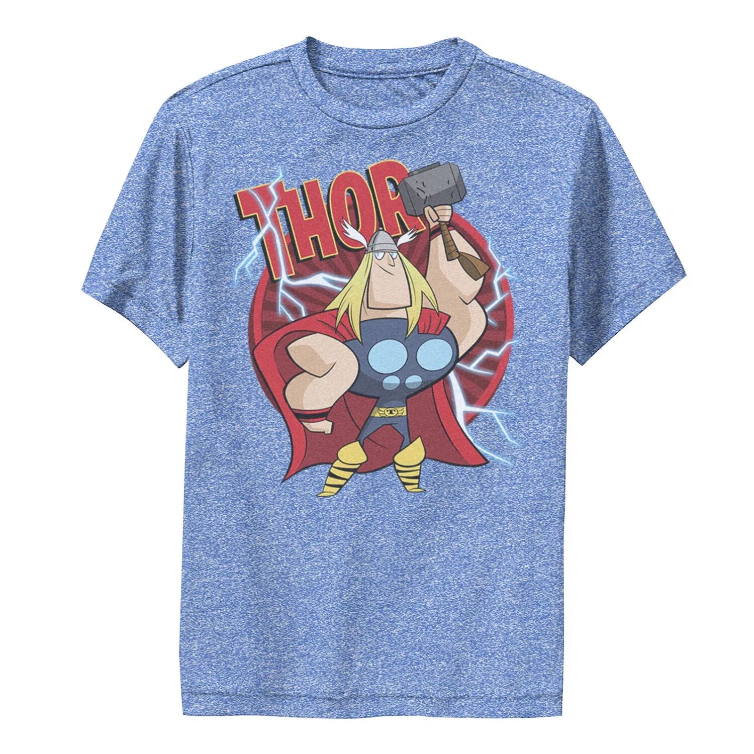 

Футболка с графическим изображением и логотипом Marvel Thor God Of Thunder для мальчиков 8–20 лет в стиле ретро Power Stance Marvel