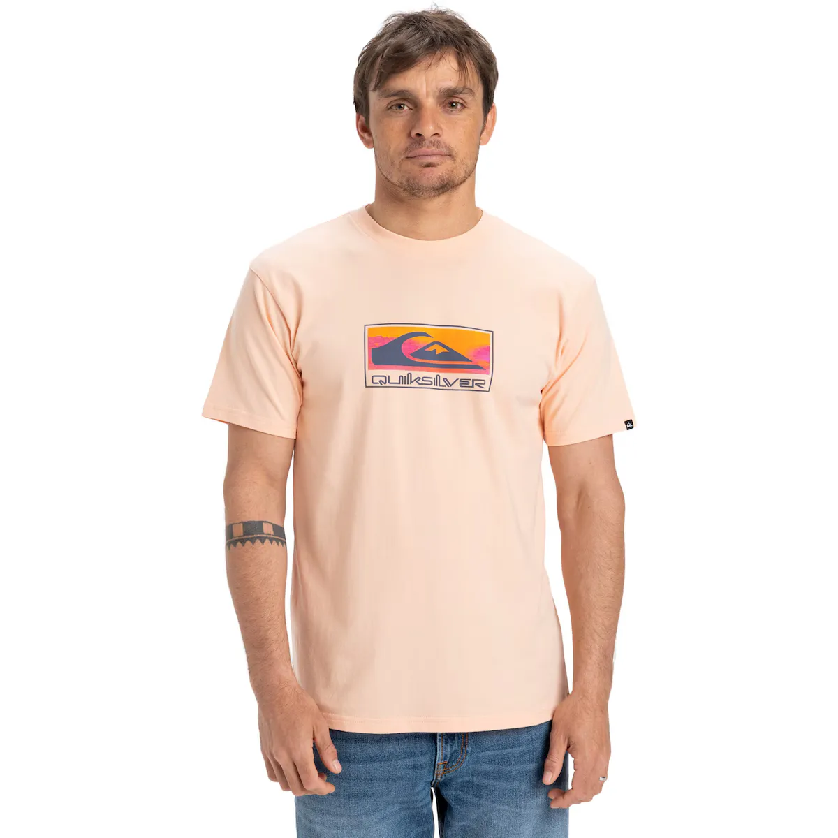 

Мужская футболка Quiksilver Ev Gradient Box, розовый