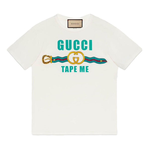 

Футболка GUCCI Tape Me Cotton Jersey Tee 'White', белый