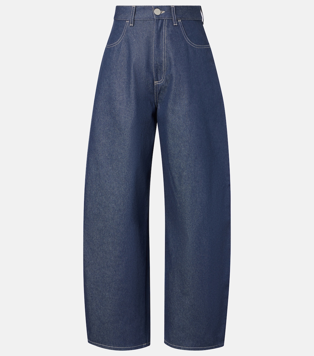 

Джинсы с завышенной талией и расклешенными штанинами Róhe, Raw Denim
