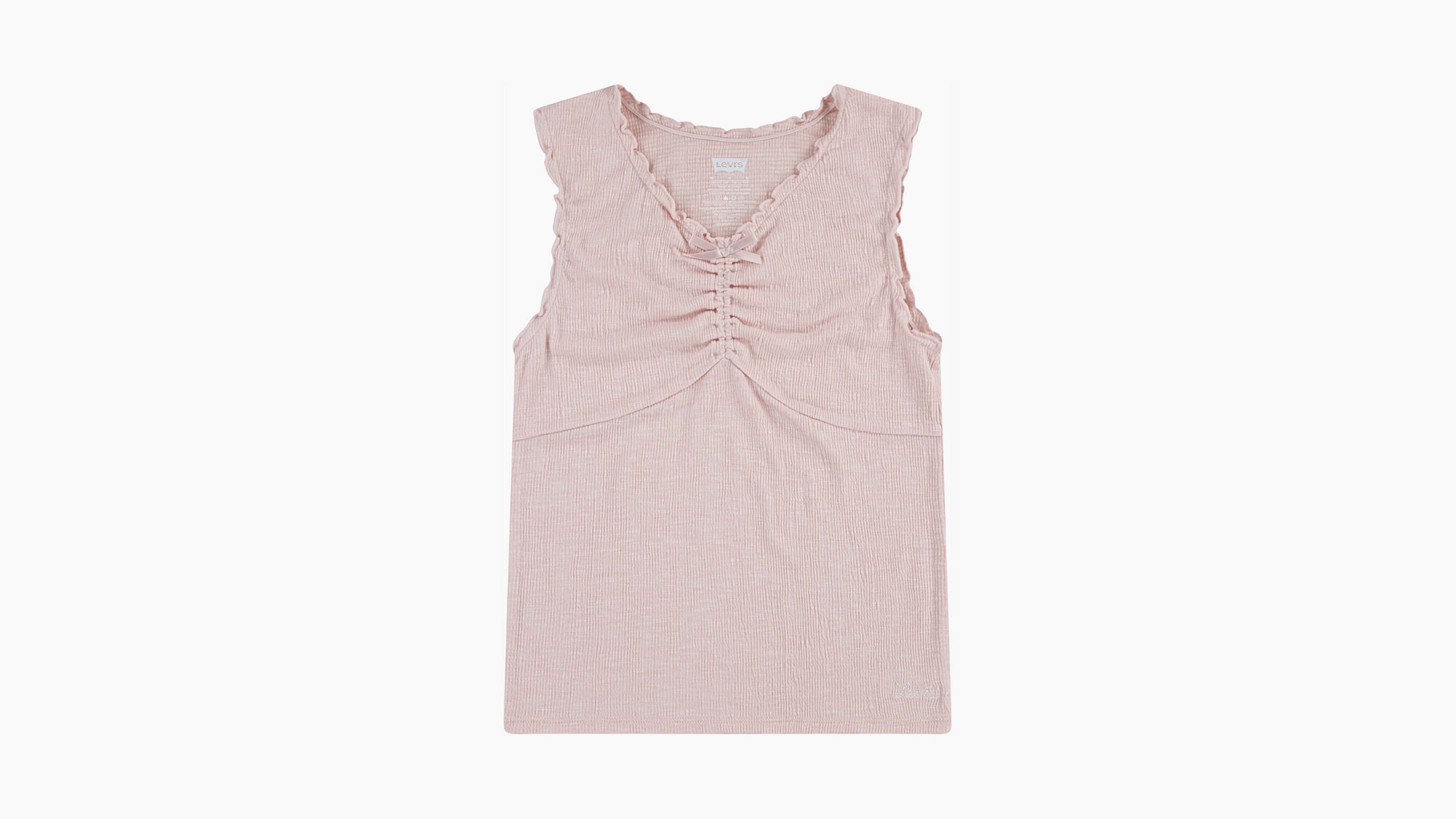 

Майка с бантом и изнаночной кромкой для больших девочек S-XL Levi's, цвет English Rose - Pink