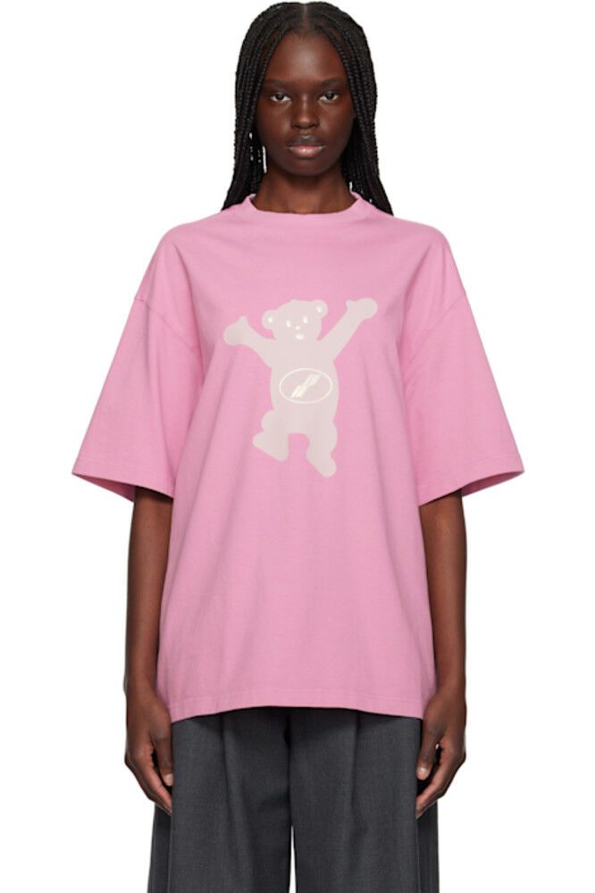 

Футболка с логотипом Pink Teddy We11done