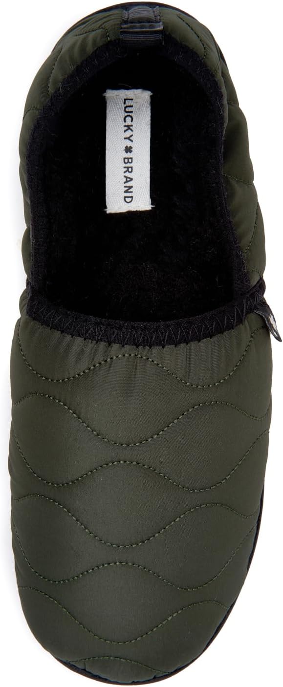 

Мужские стеганые тапочки Lucky Brand с кроем А - стильная и уютная домашняя обувь для мужчин, Olive