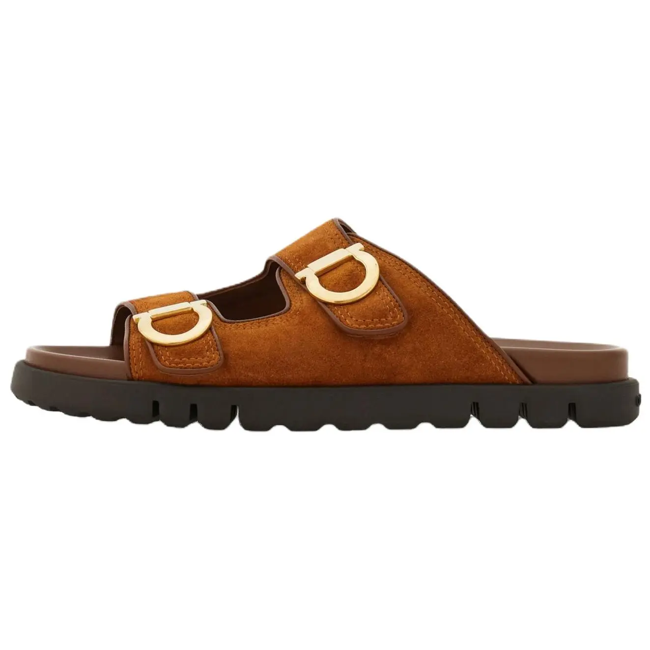 

Ferragamo Тапочки-слайды GANCINI, мужские, коричневые