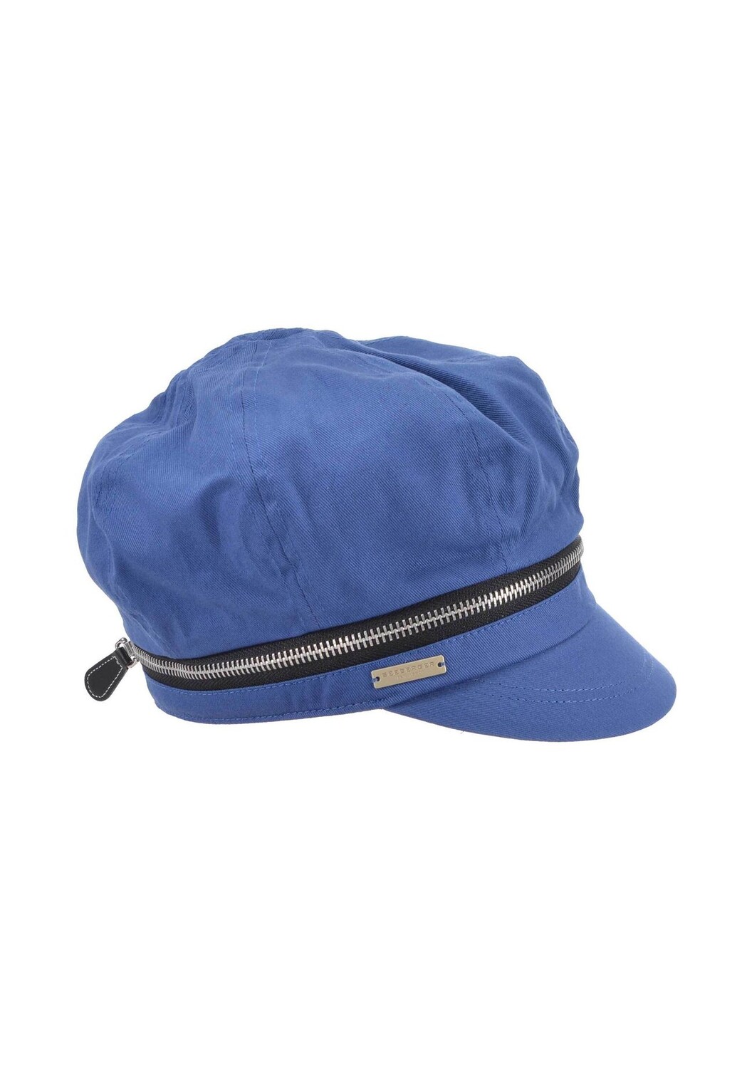 

Кепка газетчика из хлопковой ткани на молнии 55304-0 SEEBERGER, цвет Stahl One Size