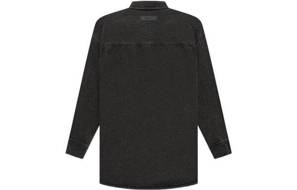 Рубашка ss22 long sleeve denim shirt 'black' Fear Of God Essentials, черный — фото 3