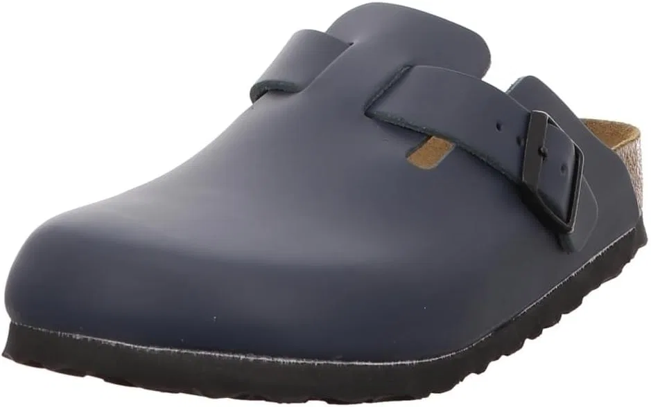 Birkenstock Boston 860373, унисекс, взрослые сабо и мюли из натуральной кожи, Blue