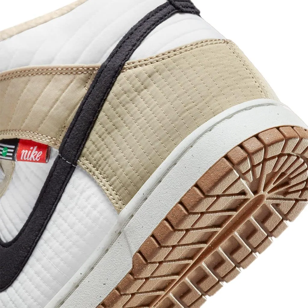 Мужские баскетбольные кроссовки Nike Dunk Hi Retro, бежевый — фото 2