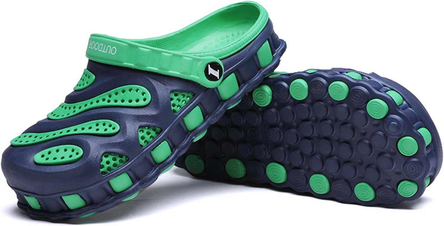 

Мужские сандалии с ремешком на спине, мелким отверстием, широким фасоном, противоскользящие, повседневные для пляжа и прогулок по воде Dzbajrqm, серый