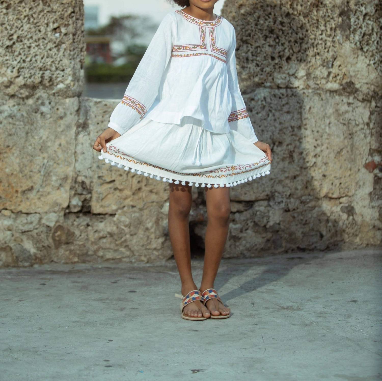 

Блузка Leonora цвета слоновой кости Guadalupe Design