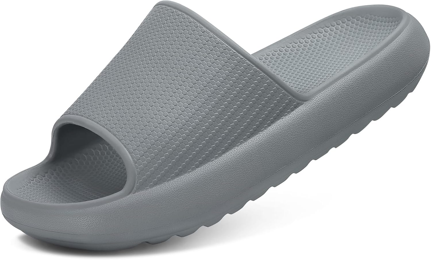 

Женские и мужские сандалии Comwarm Cloud Slide с ультракомфортной стелькой-подушкой, мягкие летние пляжные тапочки с поддержкой низкого свода, серый