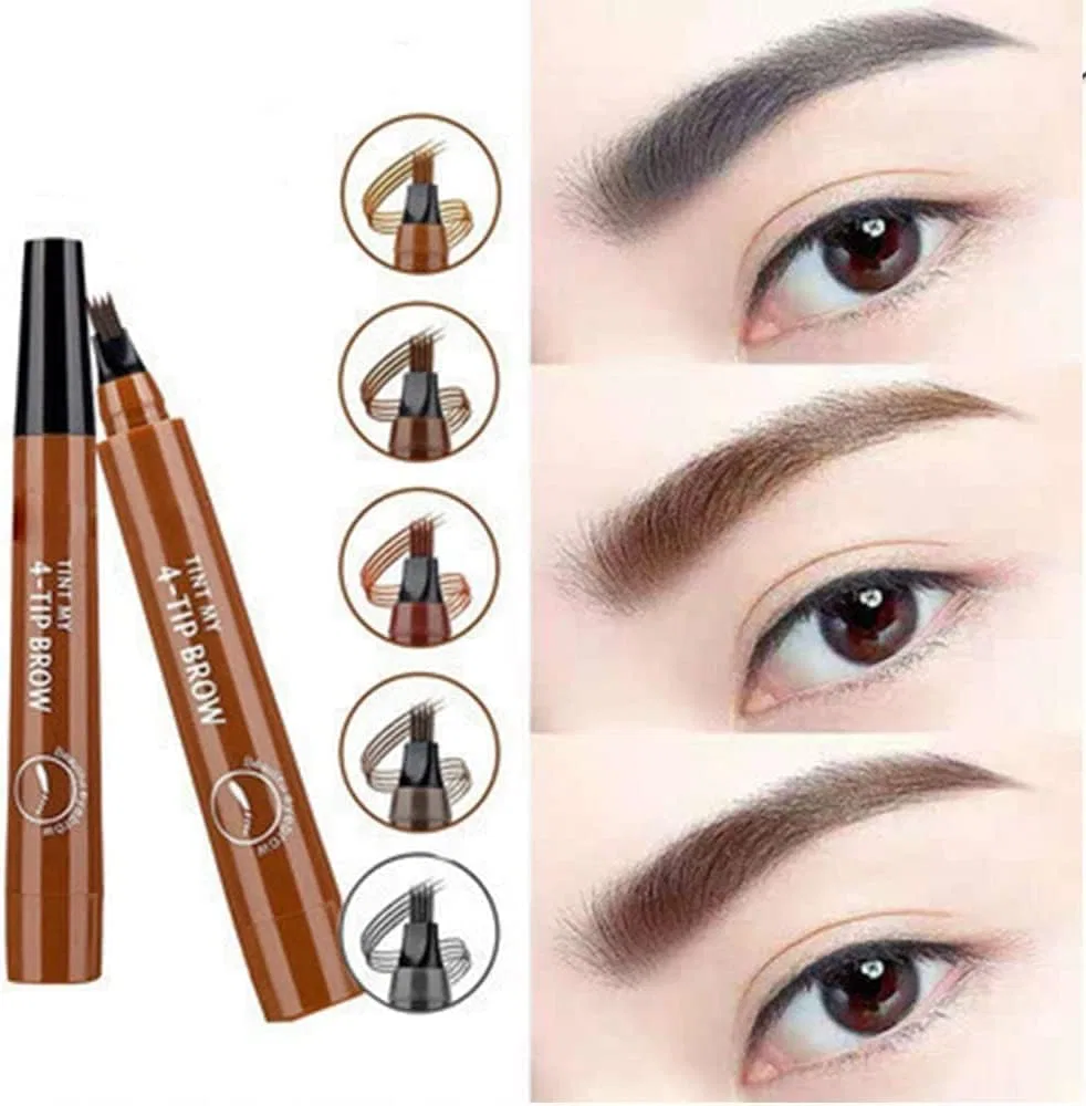 Подводка для бровей 4-кончиковая Kjoet Lightbrown + Naturalblack