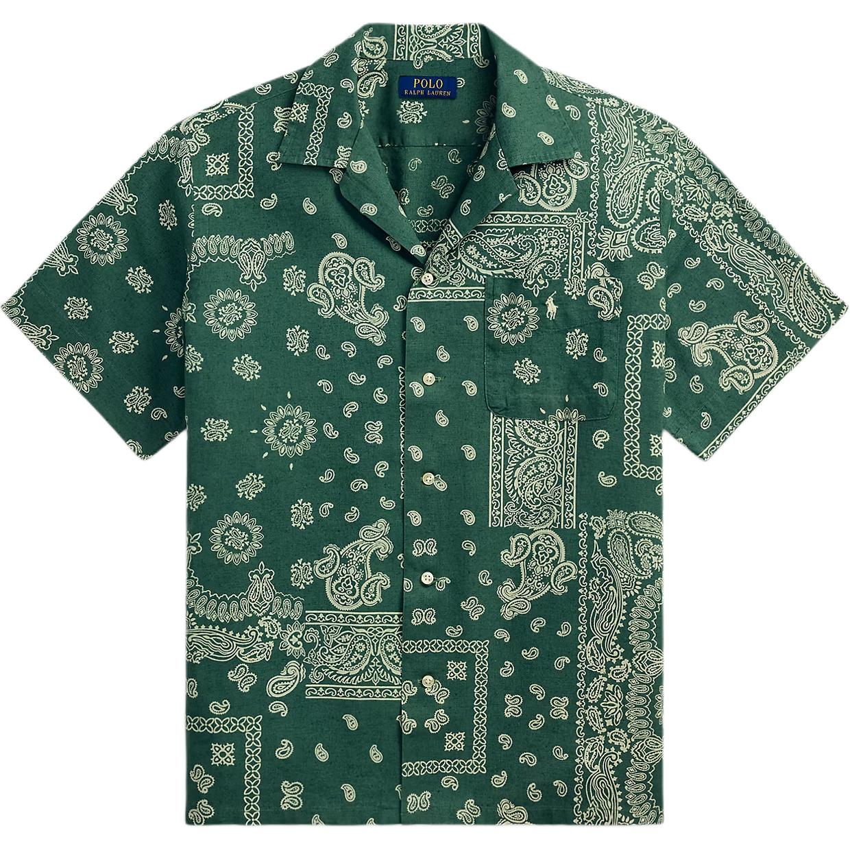

Бандана принт короткий рукав рубашка Polo Ralph Lauren, зеленый
