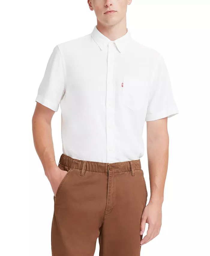 

Мужская классическая рубашка с коротким рукавом и одним карманом, Regular Fit Levi's, белый
