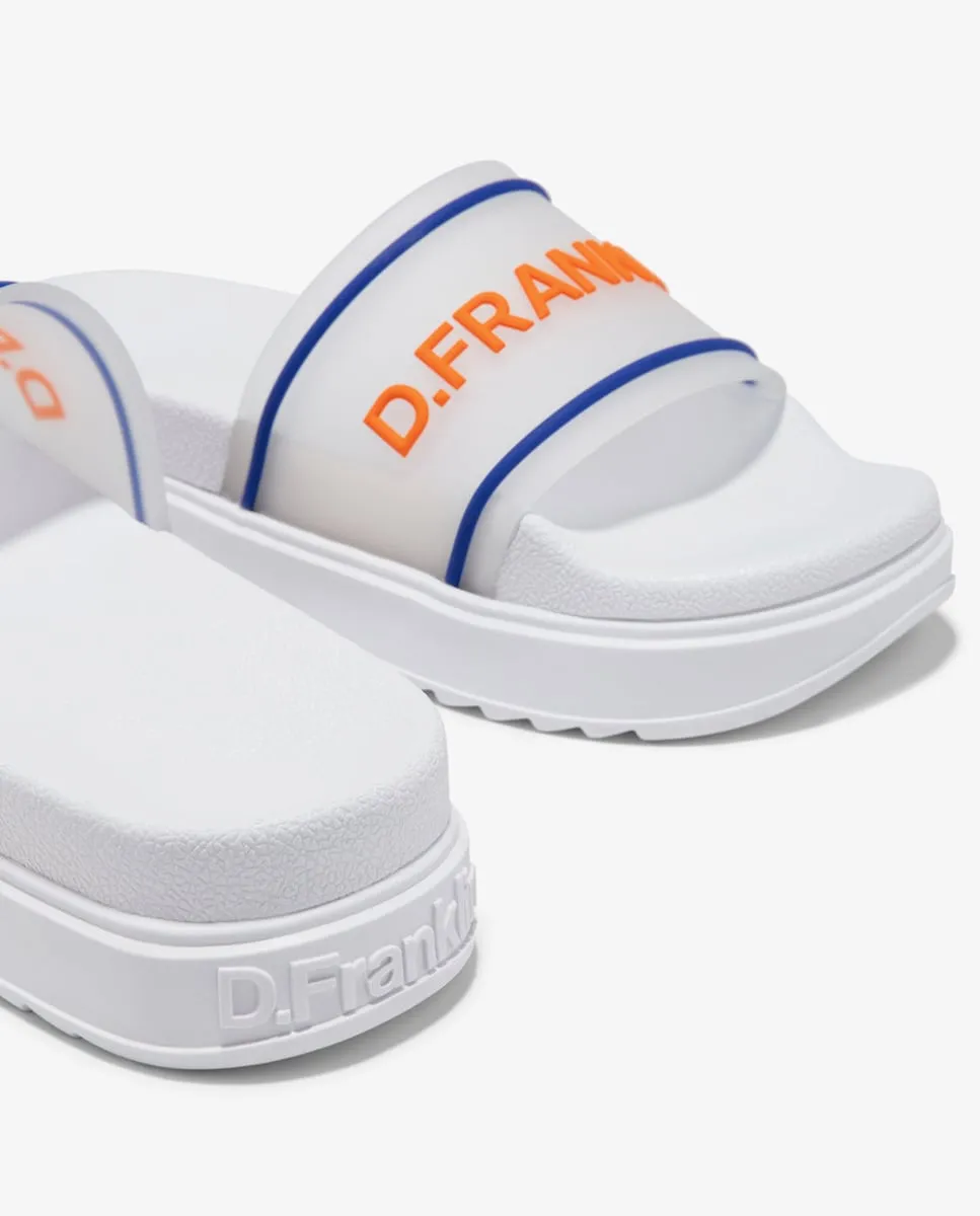 Женские шлепанцы Dana Summer на платформе с ремешками на пятке D.Franklin, белый — фото 4