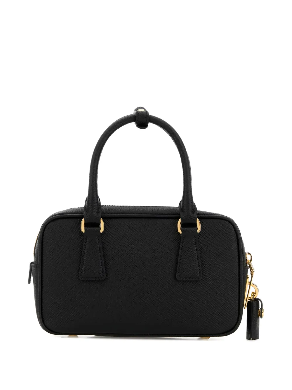 Мини-сумка Galleria из кожи с верхней ручкой Prada, черный — фото 2