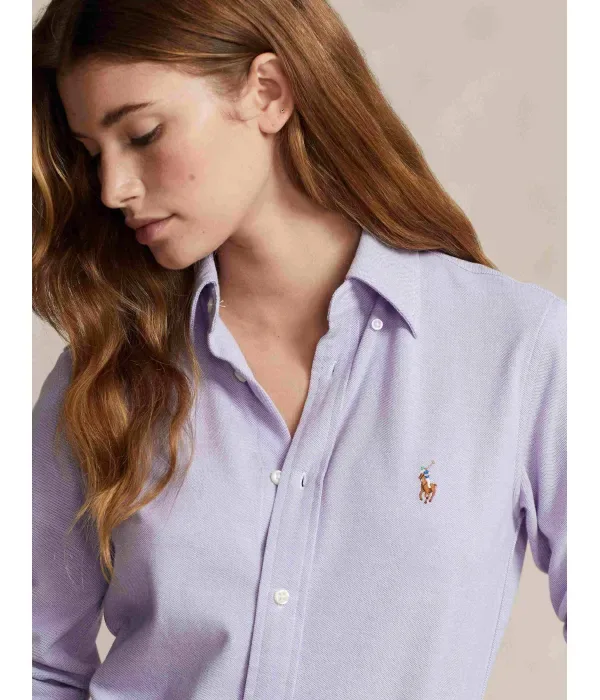 Рубашка regular fit Polo Ralph Lauren, лавандовый — фото 4