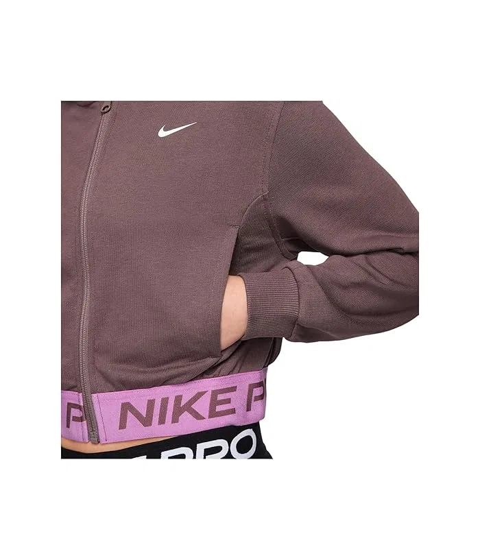Худи Nike Kids Pro Fleece Dri-FIT Full-Zip, Tattoo/Tattoo/Light Magenta/White — фото 3