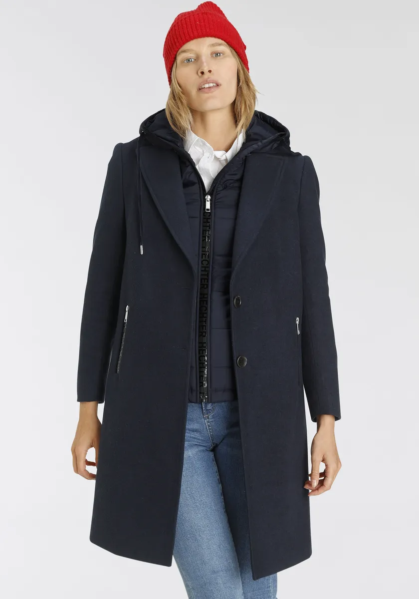 

Полупальто HECHTER PARIS (комплект, 2 шт.), со встроенным жилетом, цвет морской волны