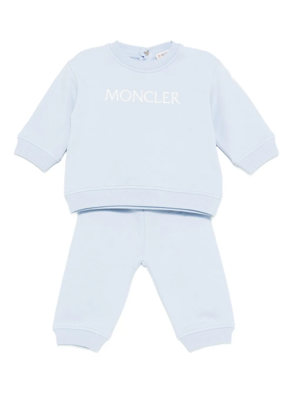 

Спортивный костюм с вышитым логотипом Moncler Enfant, синий