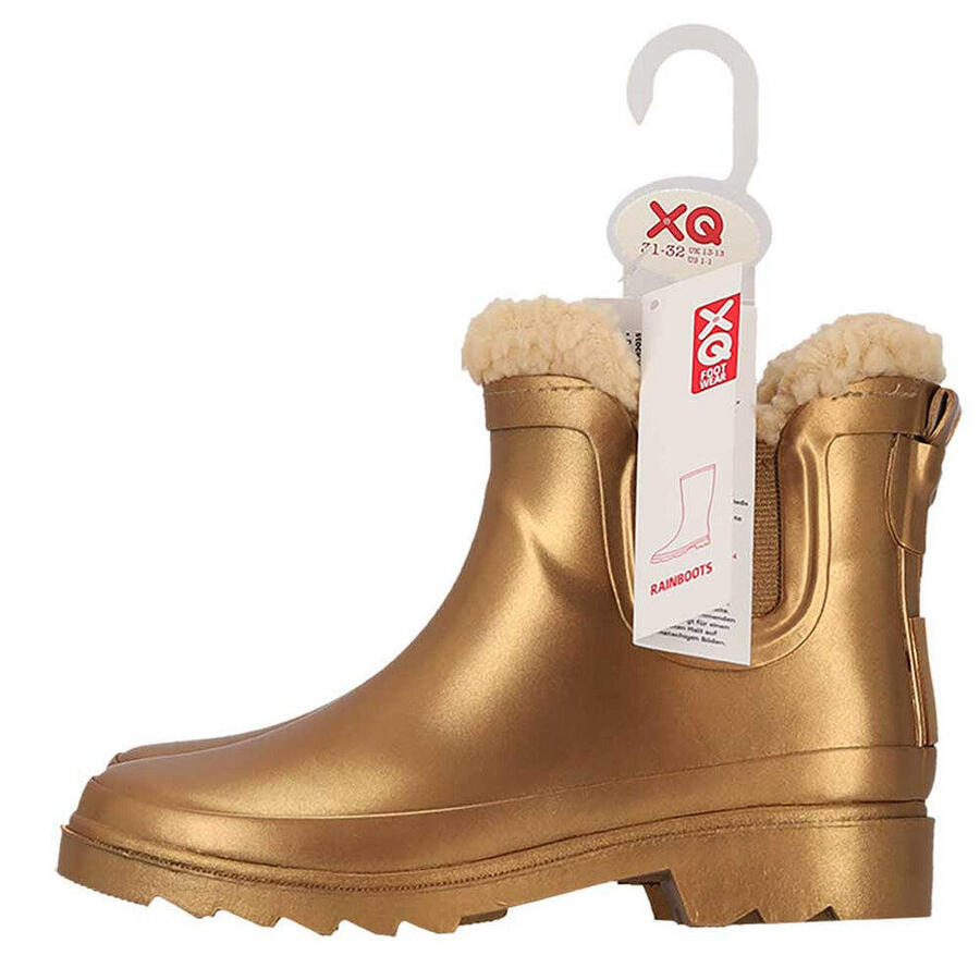 XQ FOOTWEAR Резиновые сапоги Челси для детей — унисекс — подкладка из искусственного меха — 100% резина — фото 4